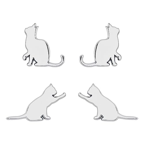 Catland Car Emblem Cat Sticker Emblem Charm Cute Cat Stylish Plate Sticker Car Sticker 3D Metal Waterproof Cat Label Car Decal Sticker Motorcycle