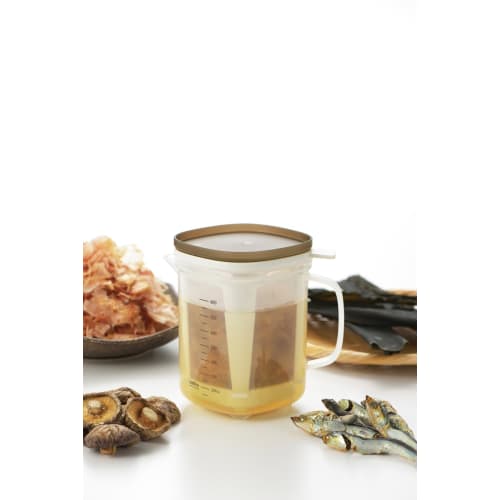 Akebono Sangyo Dashi Pot, 800ml Capacity, Microwave-Safe, Delicious Dashi, Dishwasher Safe, Made In Japan, RE-1510