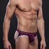 Men Briefs Low-rise U-Convex Patchwork Color Thong Breathable Mesh Hip Lifting Fine Stitching Underwear