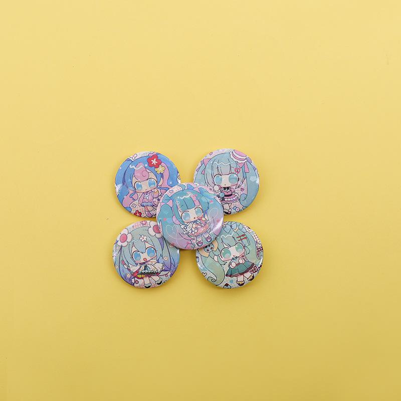 Hatsune Miku Anime Laser Glass Button Badge Brooch