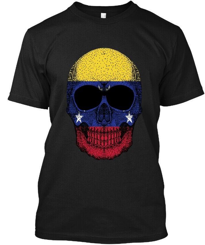 New Arrival Skull Venezuela Flag Classic Logo Vintage Retro Gift T-Shirt M-3XL S разноцветный