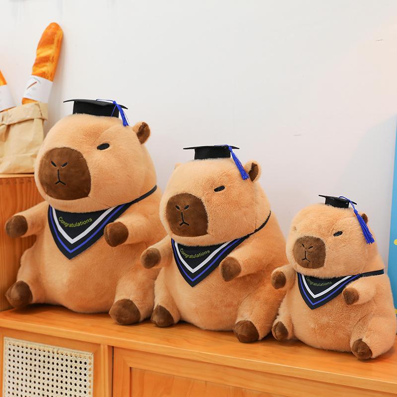 Dr. Capybara Kapibara Doll Doll Hat Plush Toy Ragdoll Graduation Souvenir Gift