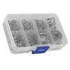 200 PCS Stainless Steel Flat & Spring Washer Lock Tool Kit M5 M6 M8 M10 with Box