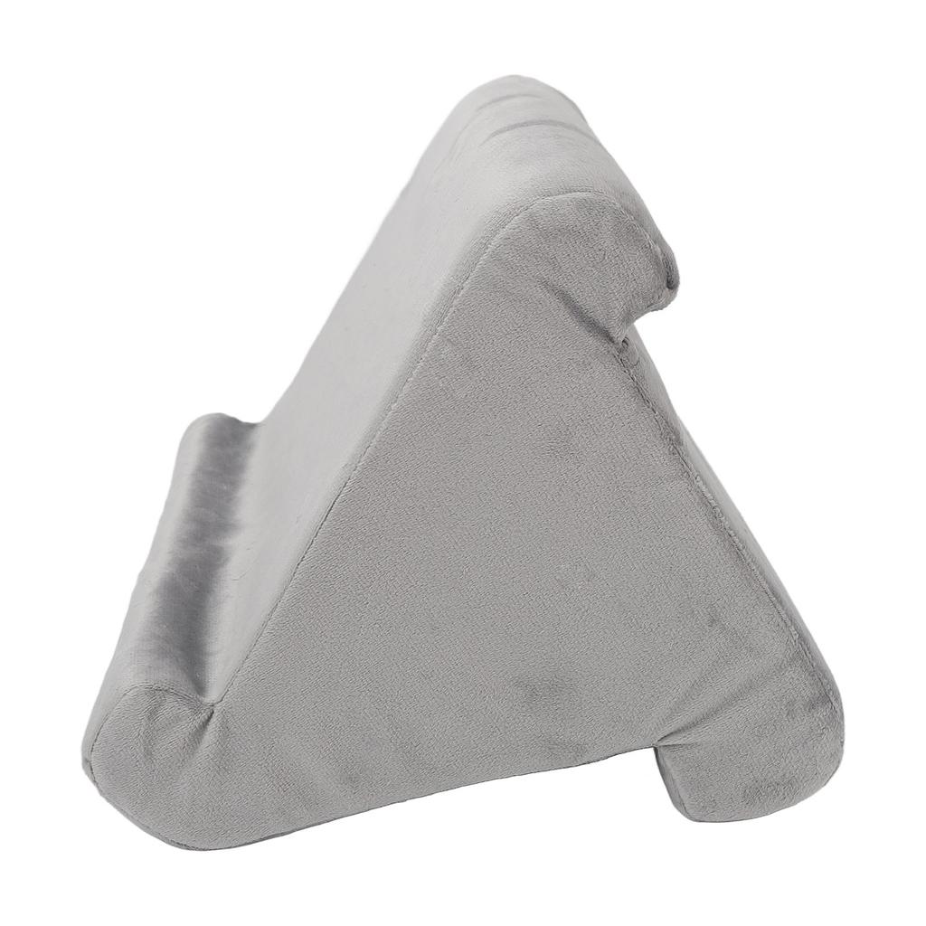 Tablet Pillow Stand Triangular Soft Comfortable Angled Viewing Tablet Reading Pillow Gray