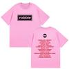 Camiseta con Estampado Robbie Williams Tour 2026 Unisex Ropa Unisex Moda Pop Manga Corta Camiseta Vintage