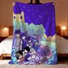 Game Anime O-Omori Throw Lightweight 240g Flannel Blanket Soft Skin-friendly for Summer Cooling