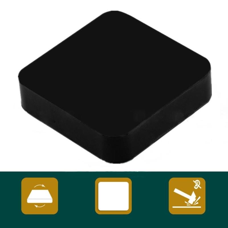 Blocco da banco in gomma da 4 pollici Blocco da banco in gomma nera quadrata per gioielli per la creazione di gioielli e la fucinatura di metalli Stampaggio di gioielli