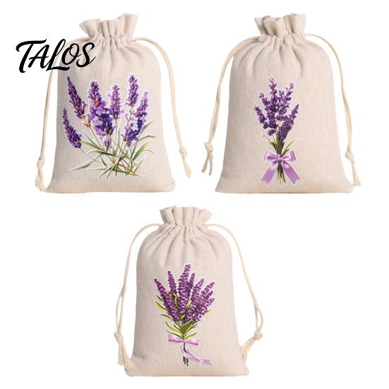 Sacos Decorativos de Sachê 2 Peças Sacos com Cordão, com Estampa Floral, Tecido de Poliéster e Algodão Respirável Malha Pequena Bolsas de Armazenamento Bolsas, Sachês Portáteis,