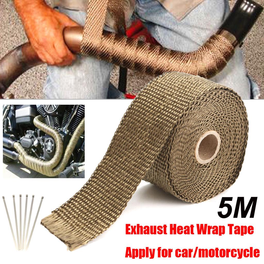Car & Truck Parts 10M Exhaust Manifolds Titanium Heat Wrap Insulation