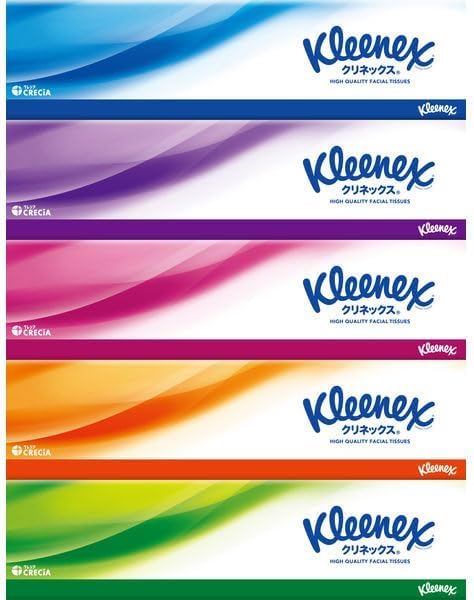 Kleenex Tissues count x 5 boxes x 2 KLEENEX Box Tissue Paper with Original Tissue (180 sets)