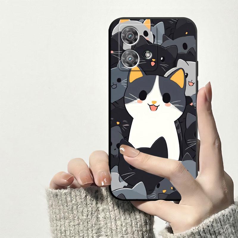

For Moto Edge 40 Neo 5G 40 Pro Case Shockproof Soft Silicone For Motorola Moto Edge 40 Back Cover TPU Phone Case Cute Cat Bumper Edge 40 Neo 5G