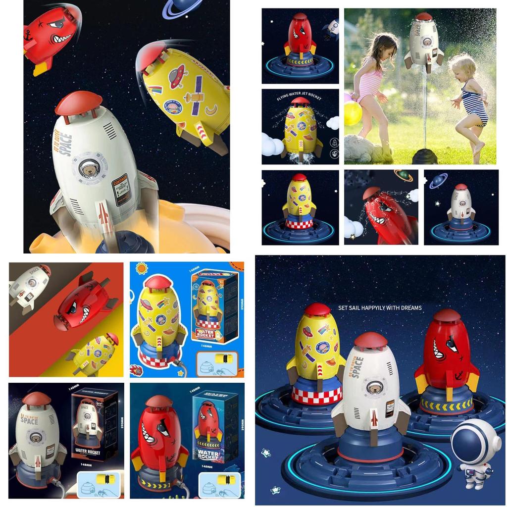 Conjunto de Brinquedos Aspersor de Água Foguete Espacial para Crianças
