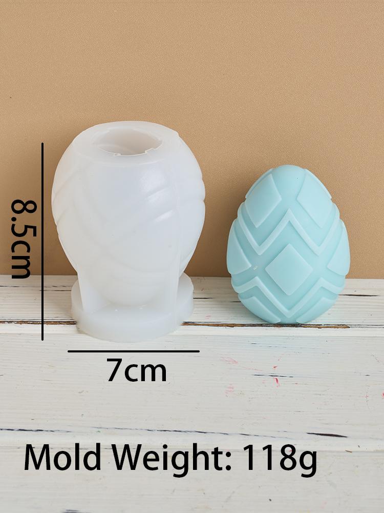 3D Easter Egg Silicone Candle Mold Embossment Egg Candle Making Supplies Plaster Ornaments Handmade Soap Mould Home Decor Gifts