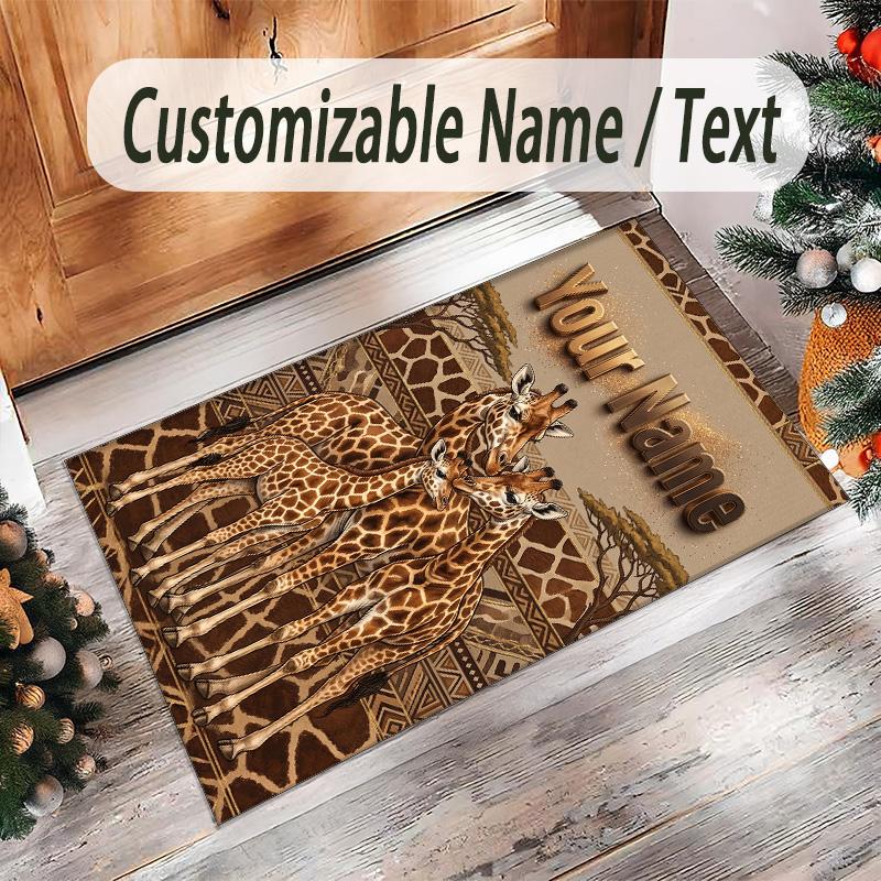 Other Similar Designs Theme Crystal Velvet Rug Personalized Custom Name Text Soft Floor Mat Home Decor