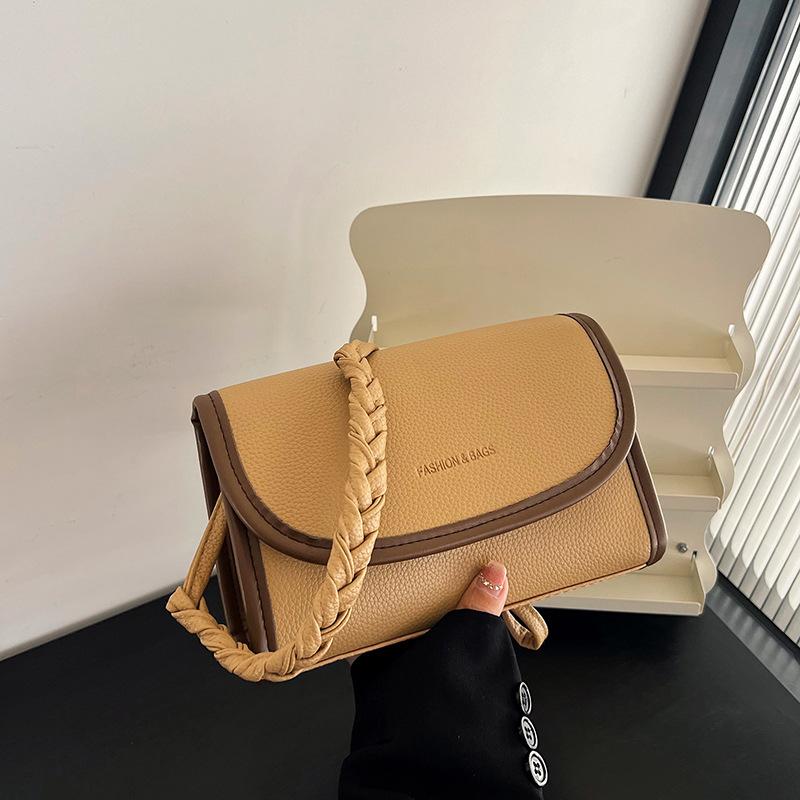Women's small backpack autumn solid color shoulder bag fashion trend versatile texture messenger small square bag