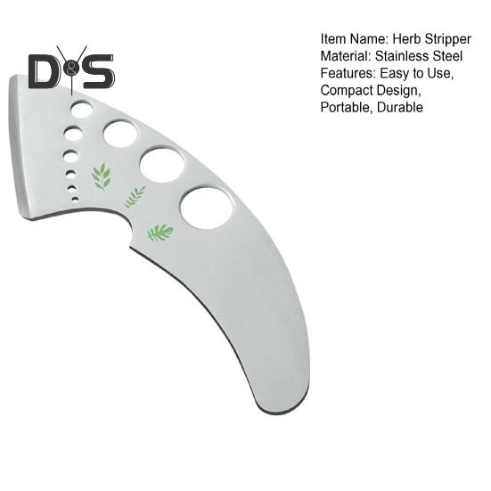 Herb Stripper with 9 Holes Ergonomic Design Corrosion-Resistant Vegetable Leaf Stripping Tool Stem Remover Kitchen Gadget