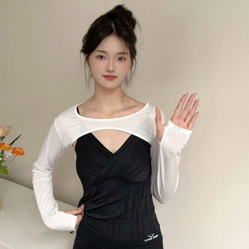 UV Protection Elastic Raglan Sleeve Shawl Ice Silk Arm Sleeves  Cycling Golf  Running Sports