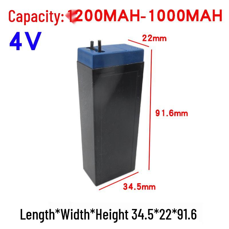 Rechargeable 4V Lead-Acid Battery Electric Mosquito Swatter, LED Desk Lamp, Headlamp, Flashlight - Black