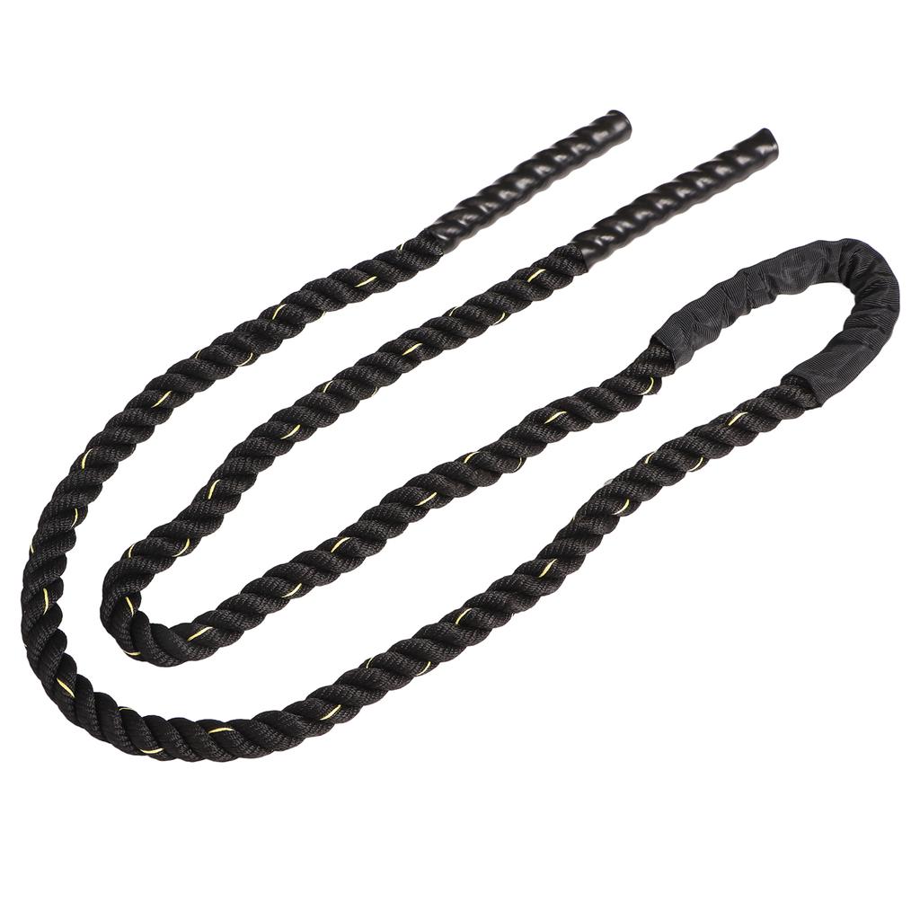 Weighted Jump Ropes 25mmx3m Black Gold Polyester Heavy Skipping Rope for Strength Training Muscle Building