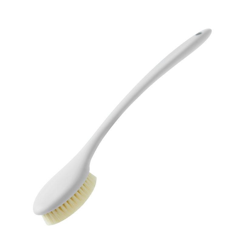 Long Handle Soft Nylon Bristle Bath & Shower Back Scrubber for Easy Solo Use