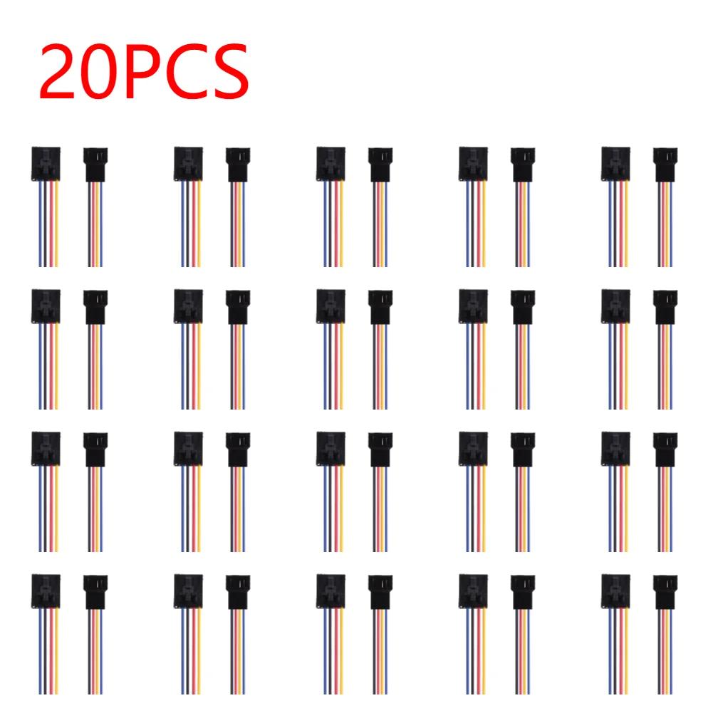 20-1PCS 5Pin to 4Pin Cooling Fan Connector Adapter Converter Extension Cable Wire Cord for Dell PC Laptop