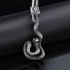 European and American Fashion Retro Animal Snake Shape Men's Punk Hip-hop Jewelry Python Necklace Pendant