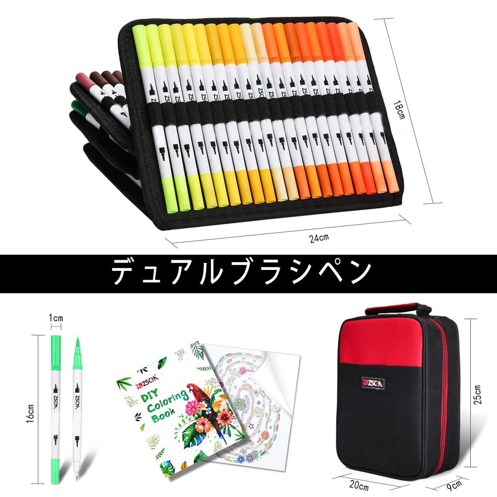 ZSCM Fine Point Art Marker Pen Set with Storage Case for and Perfect for and 160-Color Kids, Women, Adults, Coloring, Sketching, Journaling,