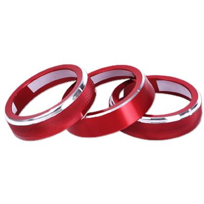 Rubonarie Gymny Air Conditioning Dial Cover, Air Conditioning Dial Ring, Interior Panel, Accessory, 3 Piece Set (Red)