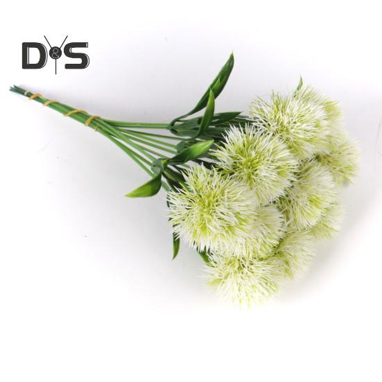 10 Bunches Simulated Dandelion Flower Ball Lifelike Odorless No Maintenance Silk Artificial Flowers for Home Hotel Decoration