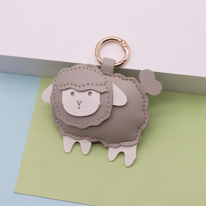 Cute Cartoon White Sheep Keychain Soft Pendant 1Pcs Fashion Key Charm for Women Backpack Daily Accessory