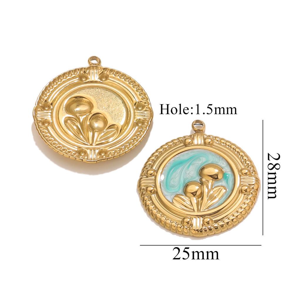 2 Pcs 304 Stainless Steel Charms Enamel Lotus Flowers Starfish Birds Sun Pendants For Diy Necklace Bracelet Jewelry Making