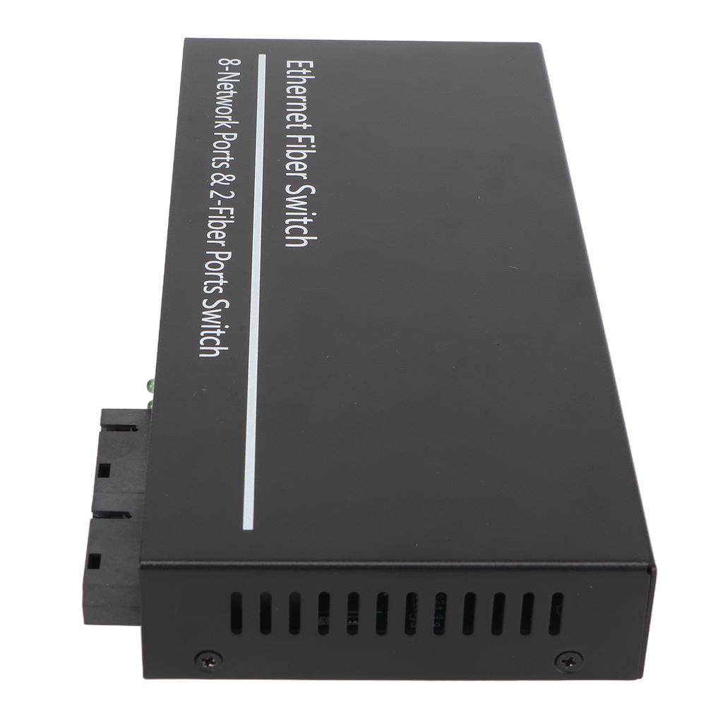 Tx1310nm RX1550nm Ethernet Fiber Switch 2 Optical Port 8 Electrical Port Up To 20km Single Mode Fiber Transceiver