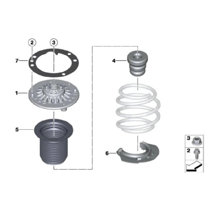 Suspension Strut Mount Replacement Front Shock Strut Mount Automotive Accessories 31306863135 31306880438 31306854507
