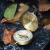 Brújula de Bolsillo de Latón Dorado de Alta Calidad para Camping Senderismo Brújula Portátil