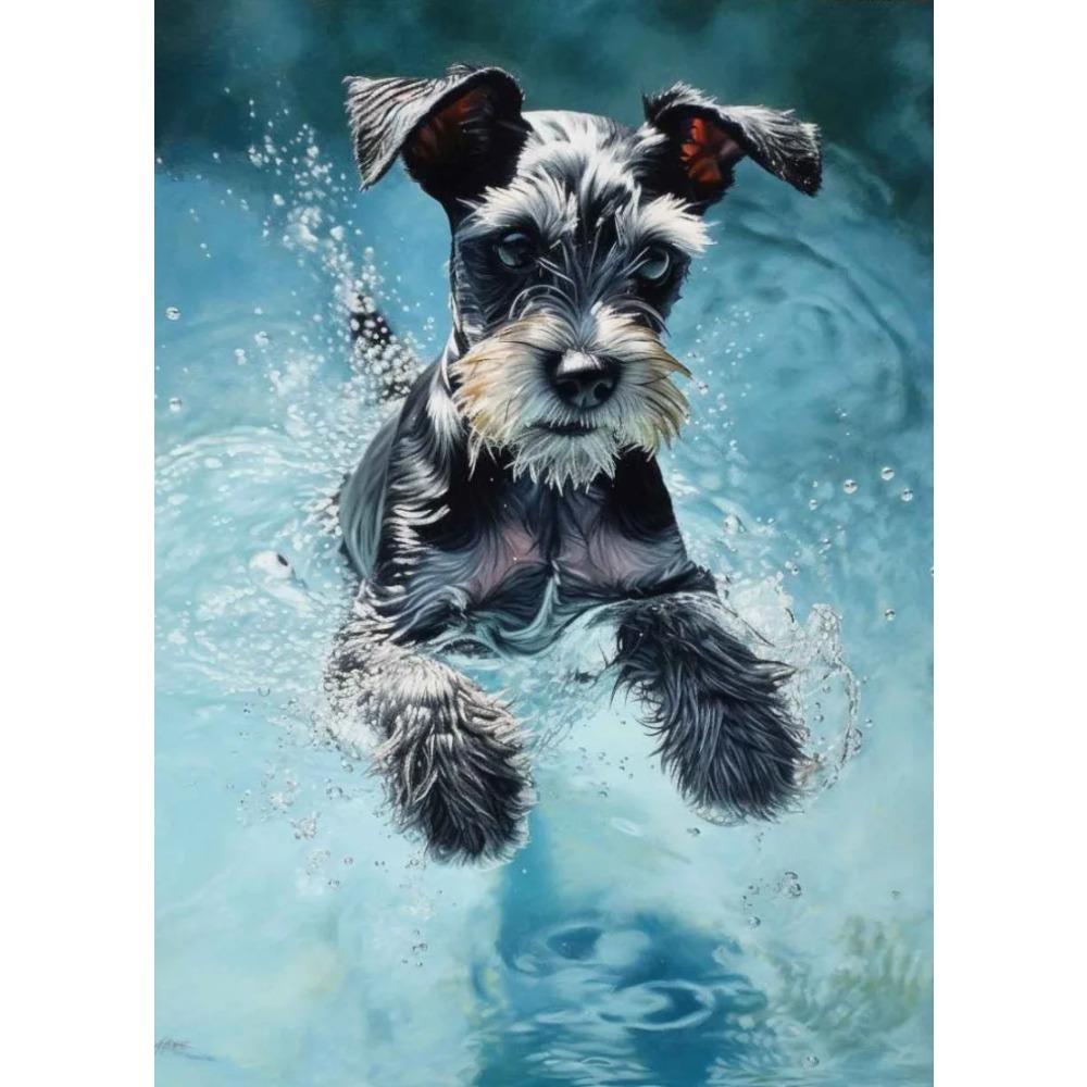 

Basset Hound Boston Terrier Puppy Chihuahua Dog Pool Dive Poster Print Wall Art Pictures Canvas Painting Living Room Home Decor 21X30CMNo Framed