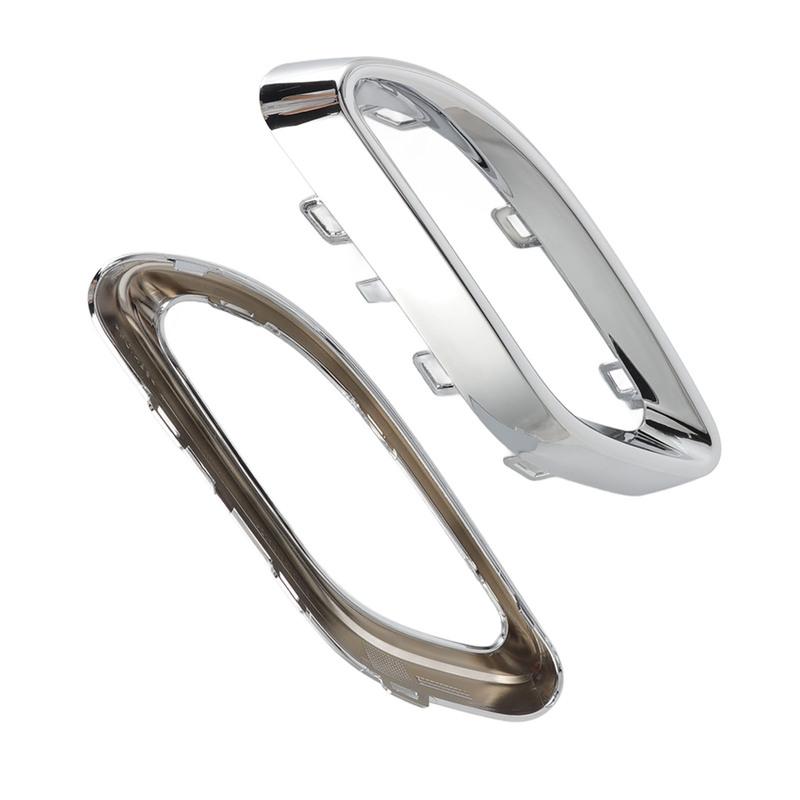 Gloss Chrome Exhaust Tip Cover Trims Replacement for Mercedes‑Benz A B C E GLC CLS‑Class W177 W247 W205 W213 X253 C257