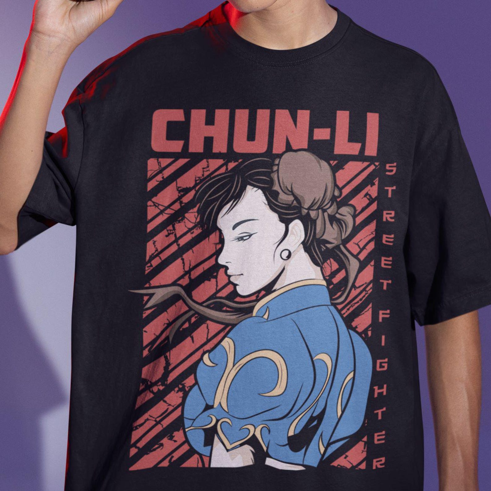 Chun Li Portrait Super Street Fighter 2 Turbo Premium Unisex T-shirt. S