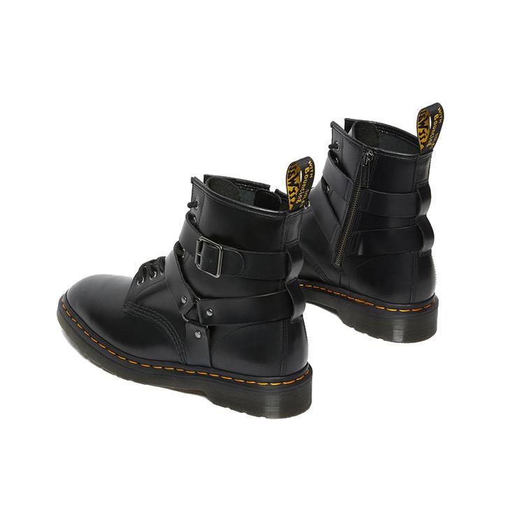 Dr. Martens Cristofor Leather Harness Lace Up Boots 'Black' 27485001