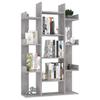 Bookshelf Concrete Grey 86 x 25.5 x 140 cm Engineered Wood