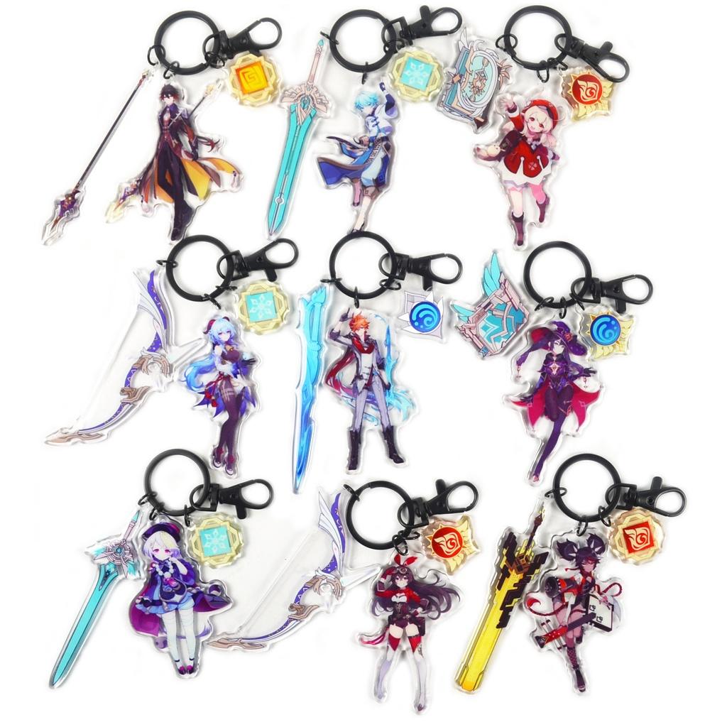 Genshin Barbatos Impact Keychain Game Figure Pendant Ornament Gifts Birthday