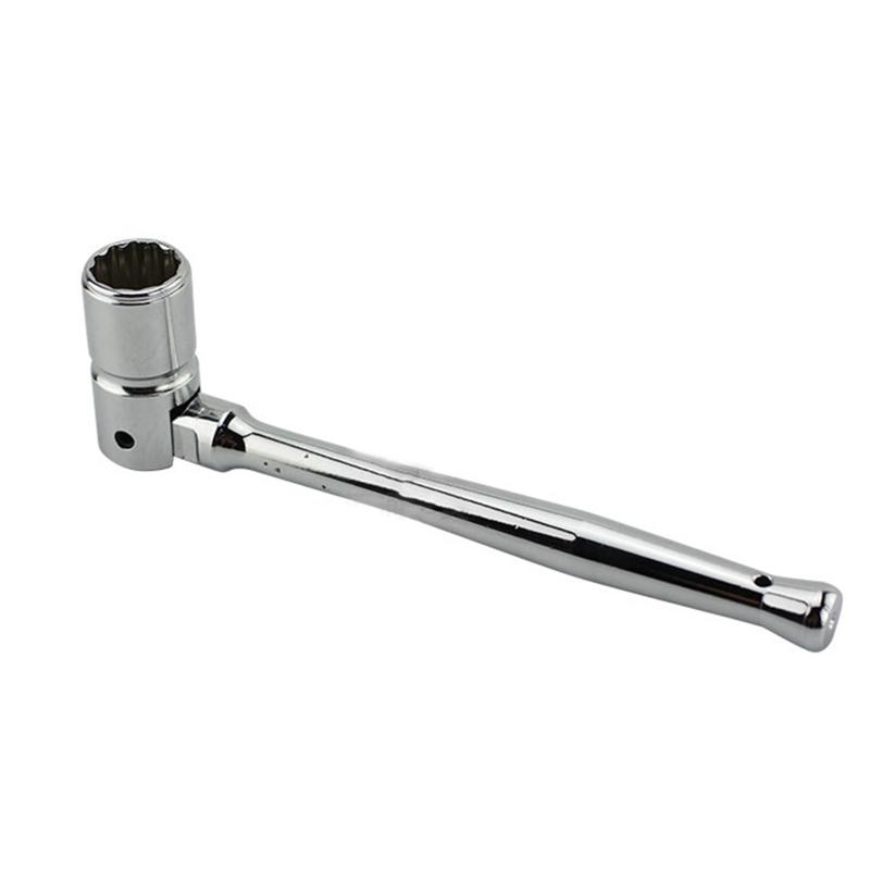

Portable Scaffold Spanner 7/16 inch 180° Rotatable Ratchet Scaffold Spanner Maintenance Tool Socket Wrench 21mm Durable 1