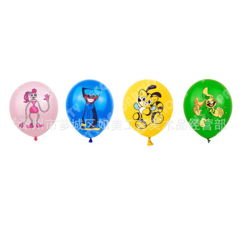 Poppy Playtime Birthday Party Decorations Kit with Banner, Cupcake Toppers, Balloons, Horror Game Theme Party Supplies for Kids