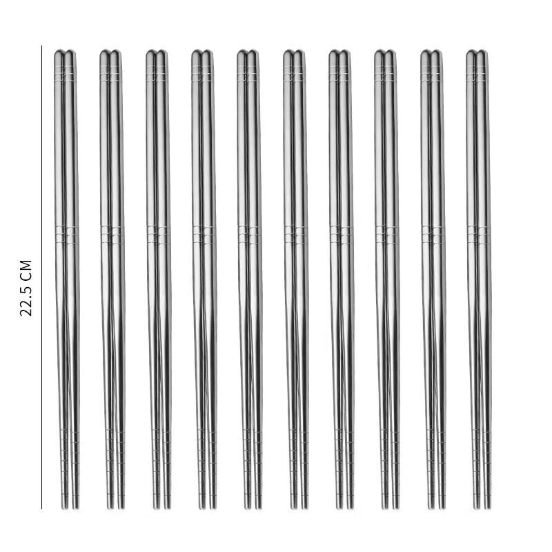 WuTuo 304 Stainless Steel Square Chopsticks