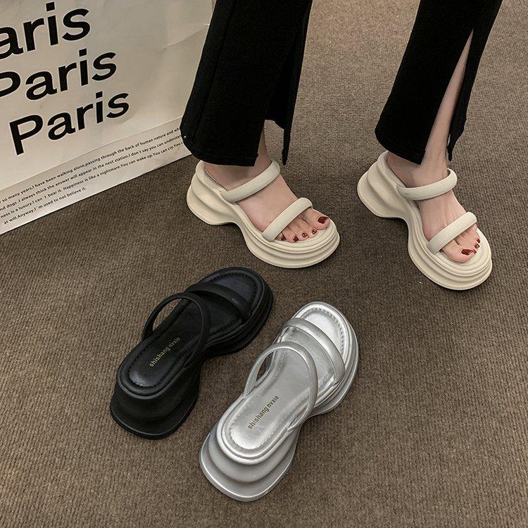 [Armano] Plateau-High Heels, coole Pantoletten, Sommer-Neuheiten 2025, modische Oberbekleidung, kleine Personen mit Sandalen