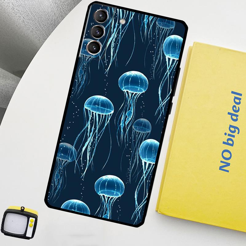 Magic Jellyfish Phone Case For Samsung Galaxy S25 S24 Ultra S20 S21 S22 S23 Plus S9 S10 S24 FE S25 FE Cover
