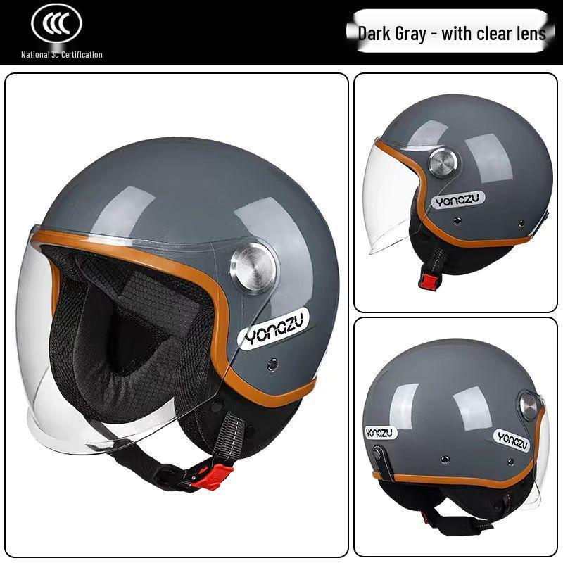 3C Certified Unisex electric motorcycle half-helmet for all seasons.