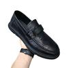 Doudou Shoes Men's 2025 New One-pedal Lazy Loafers Men's Black Cowhide Casual Leather Shoes