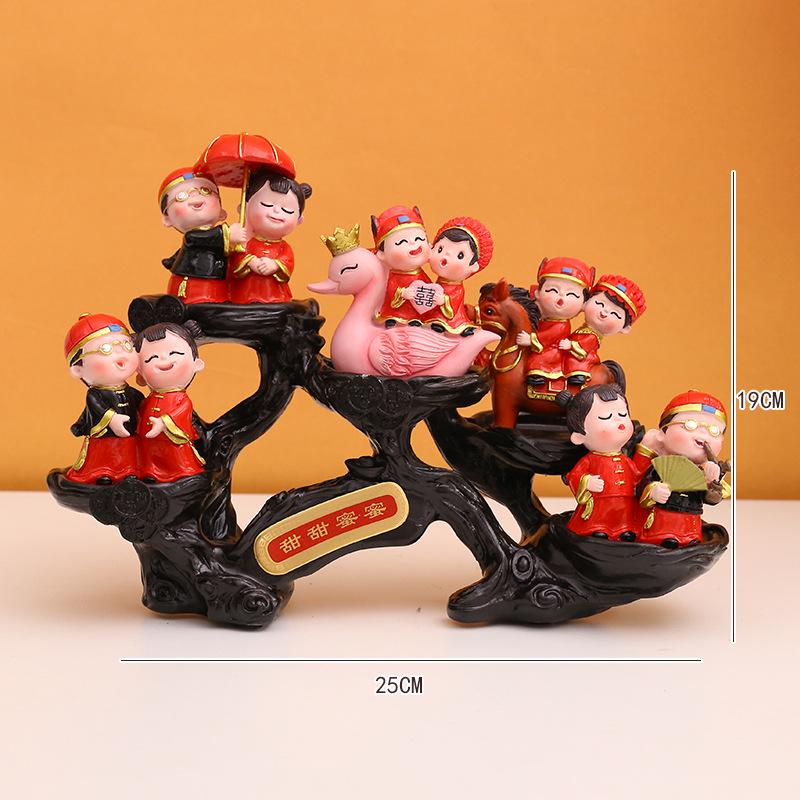 Handmade Chinese Style Resin Crafts: Wedding Gifts & Retro Desktop Decorations for Best Friends