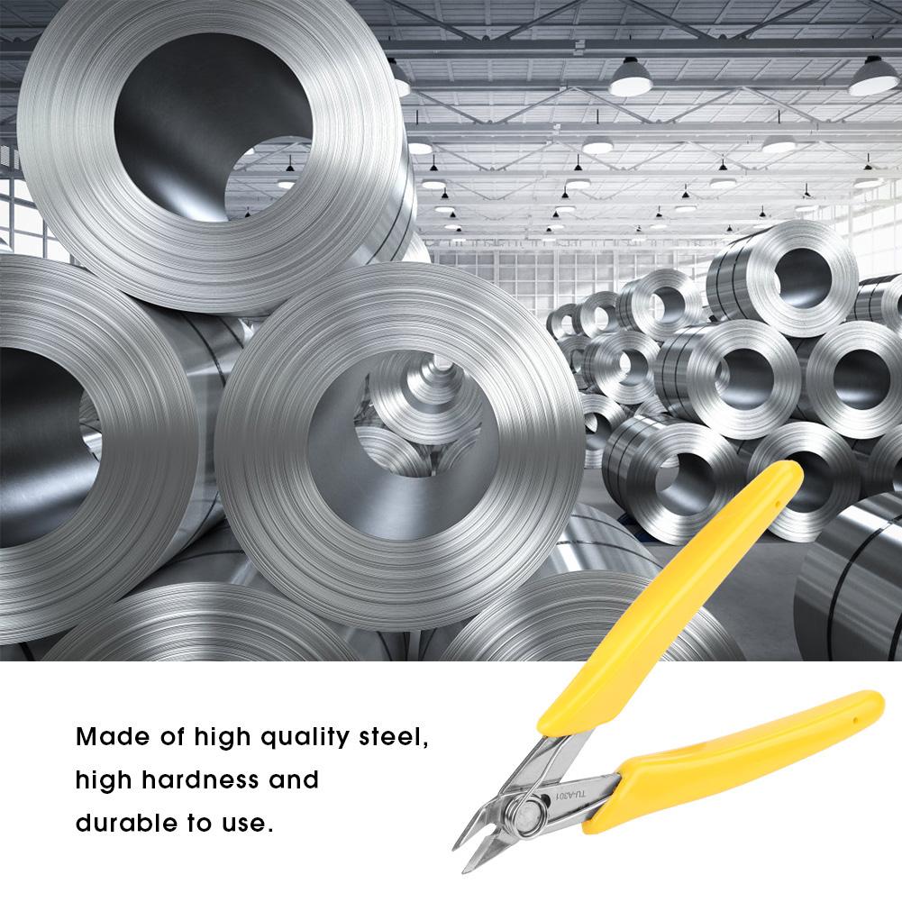 5in Electronic Diagonal Pliers Cable Side Cutting Nippers Wire Cutter Tool