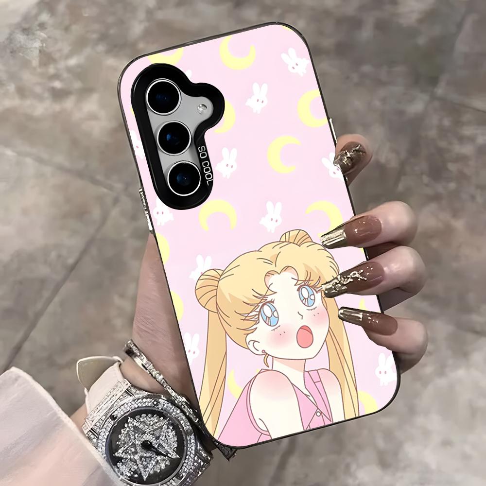 Anime S-Sailors Moons Handyhülle Für Samsung S25 Ultra S23 S22 S21 S20 Ultra Plus S24 Fe A54 A55 Farbe Silber Hülle